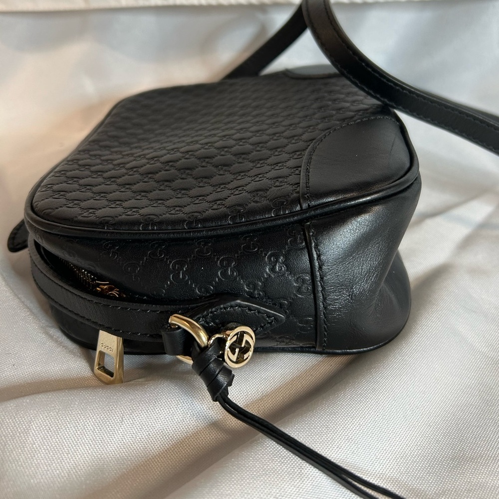 GUCCI Microshima GG Black Unisex Crossbody Bag 449413 BMJ1G 1000 ** - Picture 7 of 16